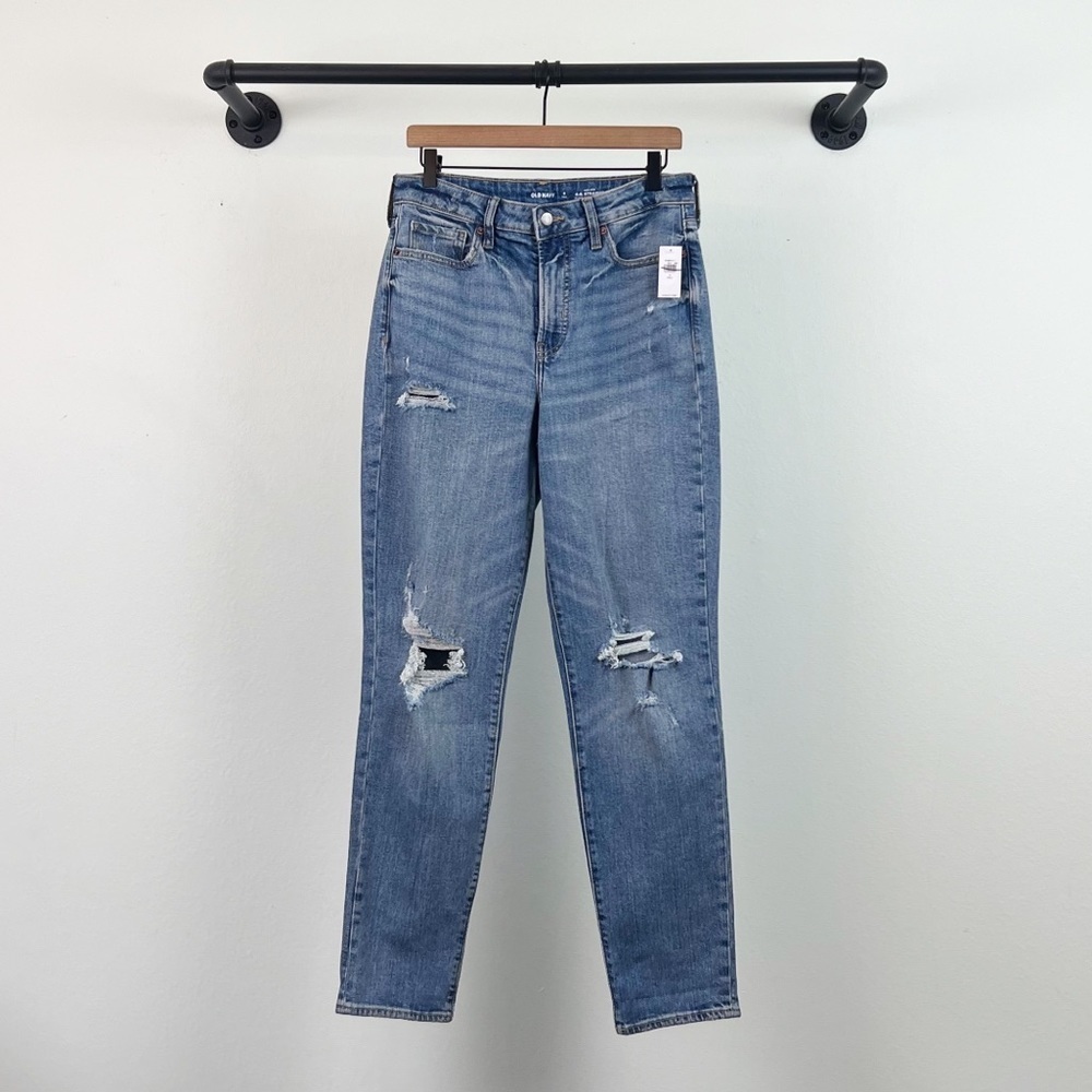 NWT Old Navy High-Waisted O.G. Straight Ripped Jeans - Picture 5 of 9